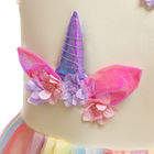 Embroidery 3D Flower Tulle Princess Dresses for 6Years Old Girl