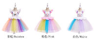 Polyester Viscose Blending Unicorn Tulle Princess Dress Size 110cm