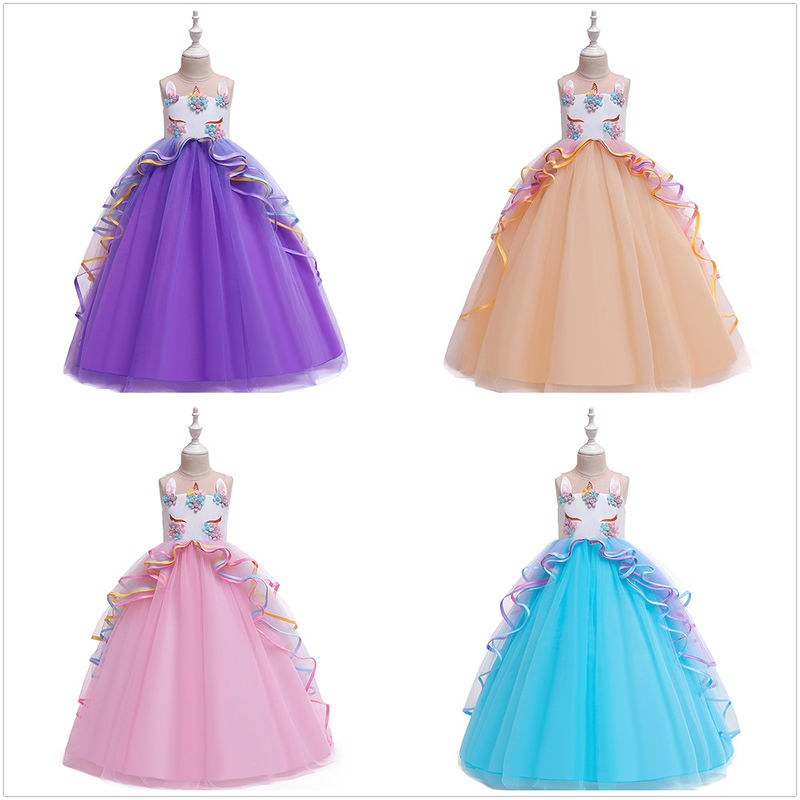 Ruffle Lace Pageant Sleeveless Baby Princess Dresses For Party Wedding